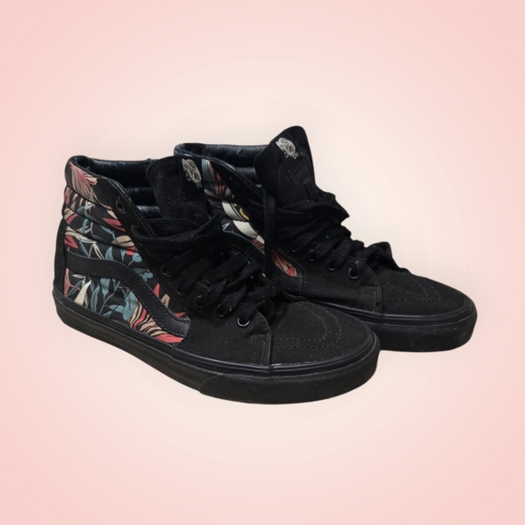 VANS Floral Black High-Top Sneakers - Picture 14 of 16